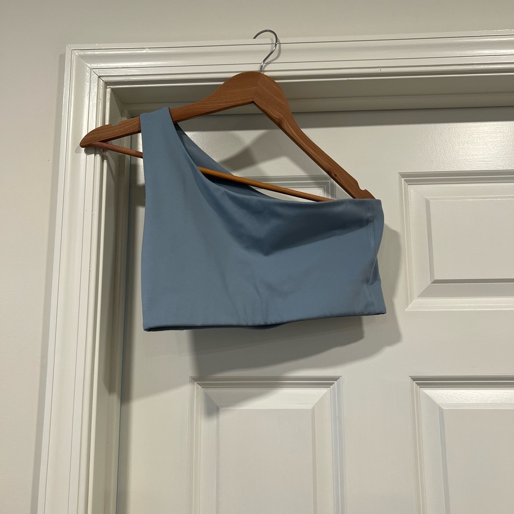 girlfriend collective Bianca One Shoulder Bra - size L